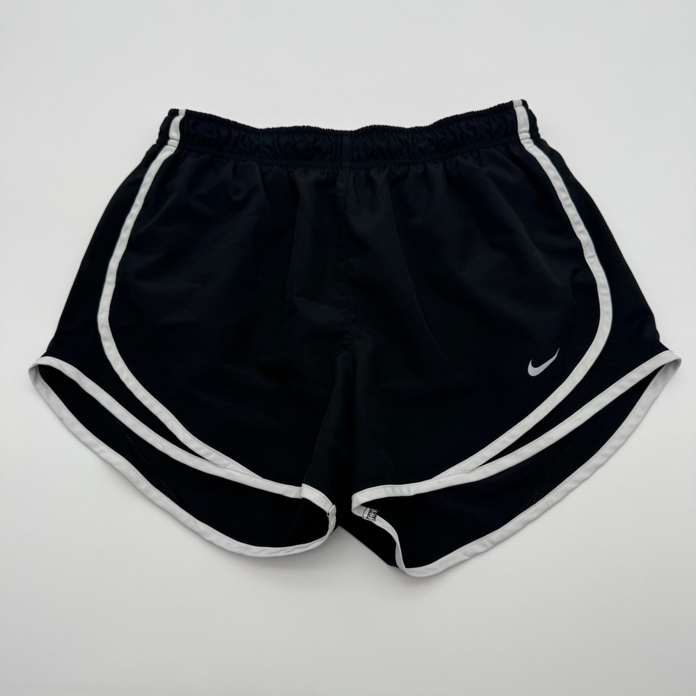 Nike M Dri-FIT Tempo Running Shorts Black White Womens Medium